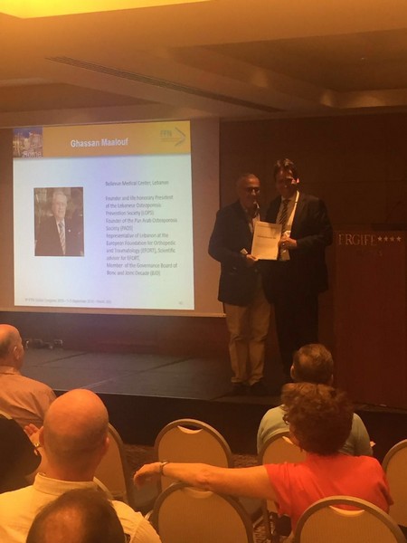 The Fragility Fracture Networks Grants Lebanon its Pioneering President's Award